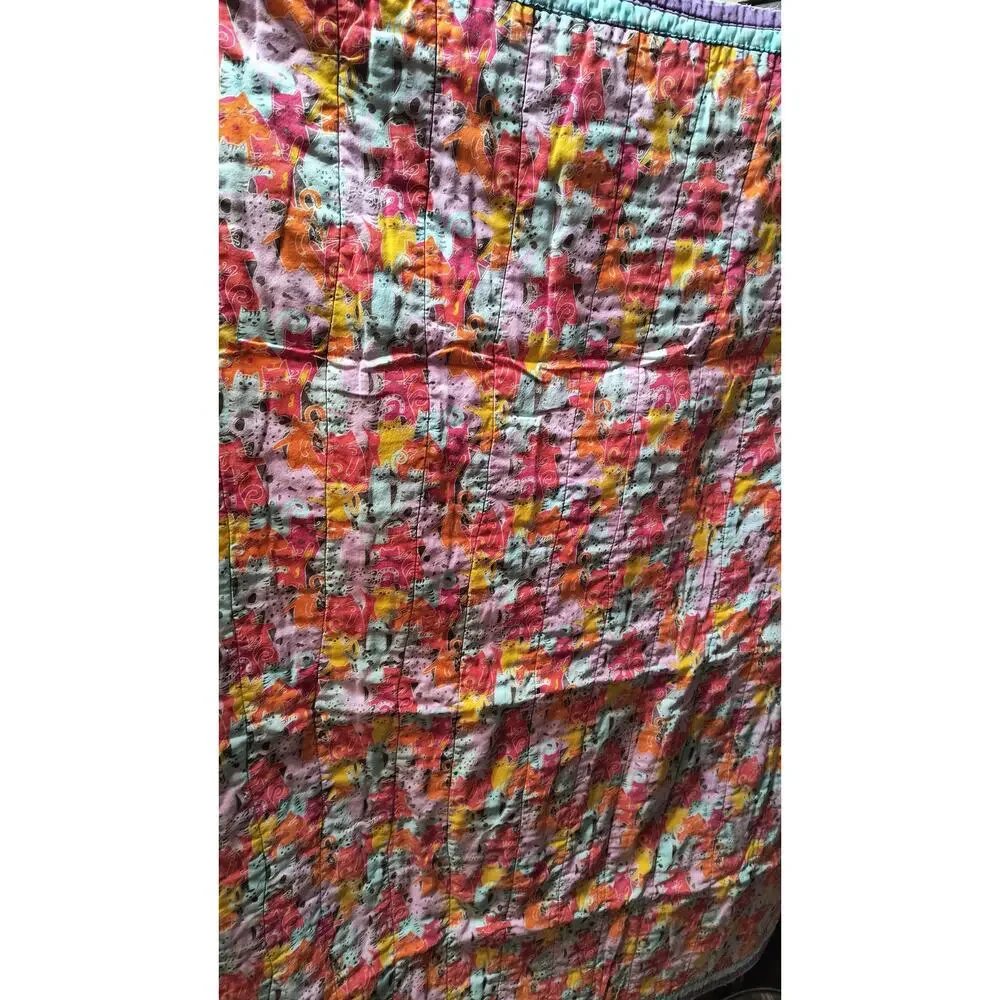 503. Lap Blanket or Baby Blanket Vintage Cat Pattern